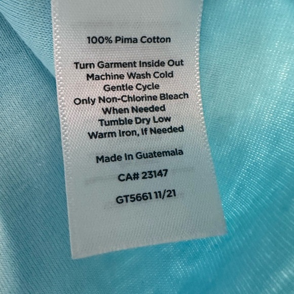 Talbots Light Blue Cotton Tee size Medium Petite (MP) - Picture 7 of 7